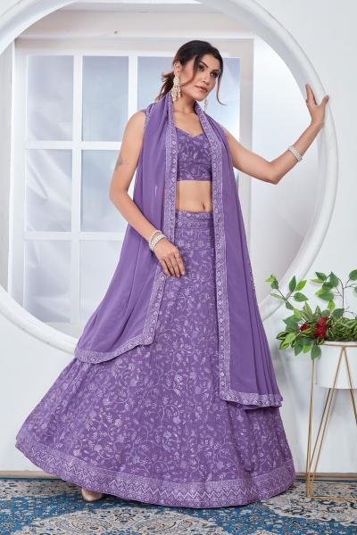 Dz 2241 And 2242 Georgette Sequins Embroidery Work Lehenga Choli wholesale catalog