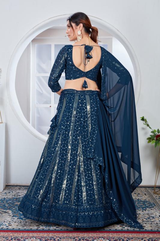 Dz 2243 Georgette Embroidery Work Lehenga Choli wholesale catalog