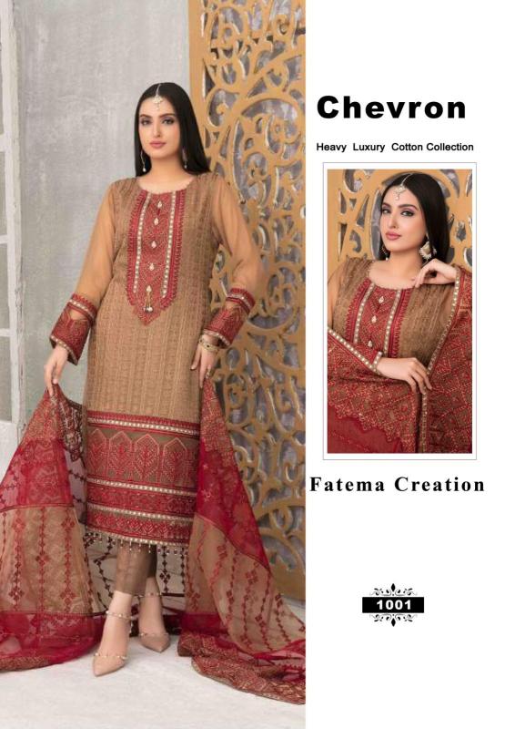 Fatema chevron Vol 1 wholesale cotton dress material in surat wholesle catalog