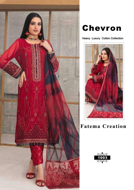 Fatema chevron Vol 1 wholesale cotton dress material in surat wholesle catalog