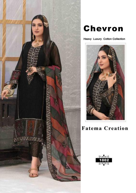 Fatema chevron Vol 1 wholesale cotton dress material in surat wholesle catalog