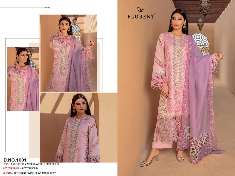 Florent 1001 To 1003 Cotton Salwar Kameez wholesale catalog