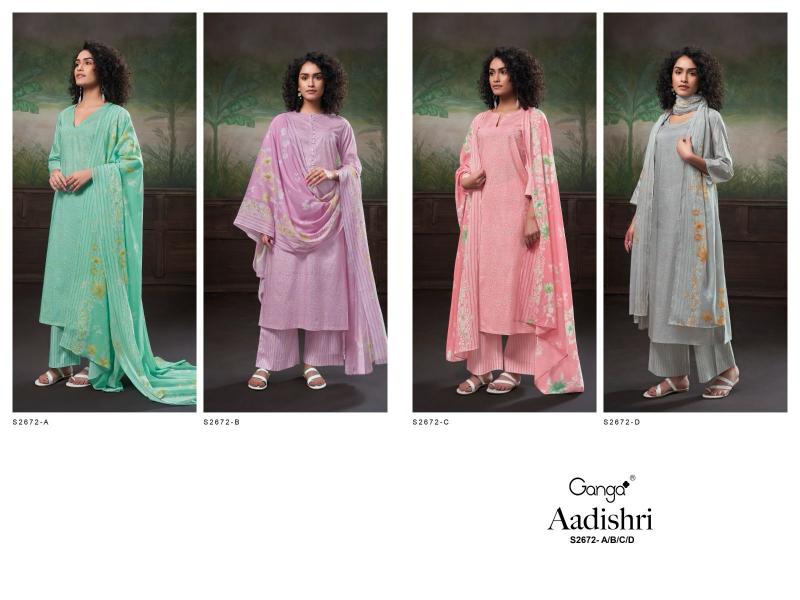 Ganga AADHISHRI 2672 Dress Materials Wholesale catalog