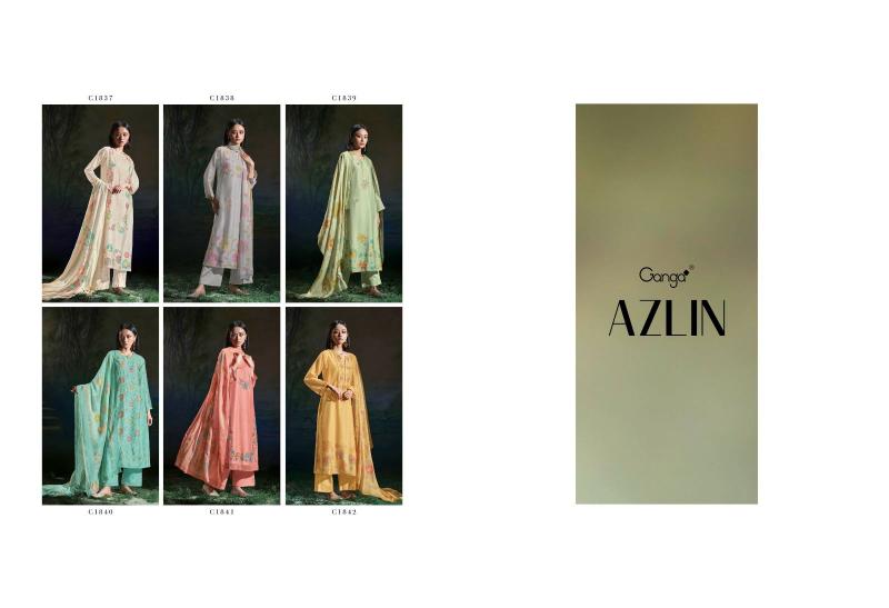 Ganga AZLIN Dress Materials Wholesale catalog