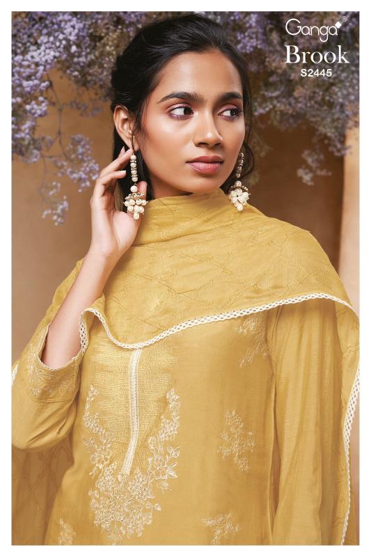 Ganga BROOK 2445 Dress Materials Wholesale catalog