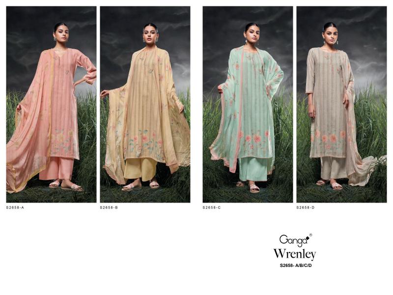 GANGA WRENLEY 2658 Dress Materials Wholesale catalog