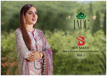 Jade Bin Saeed Vol-3 – Kurti Pant With Dupatta - Wholesale Catalog