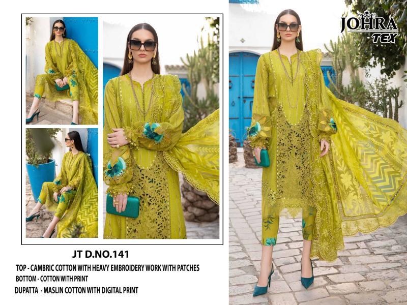 Johra Tex 141 Cotton Embroidered Salwar Kameez Wholesale catalog