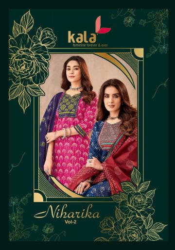 Kala Niharika Vol-2 – Kurti Pant With Dupatta - Wholesale Catalog