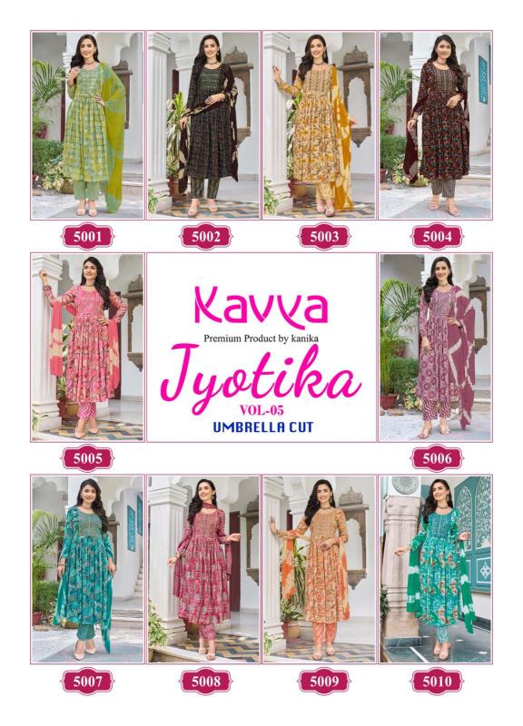 Kanika KAVYA JYOTIKA VOL 5 Kurti Wholesale catalog