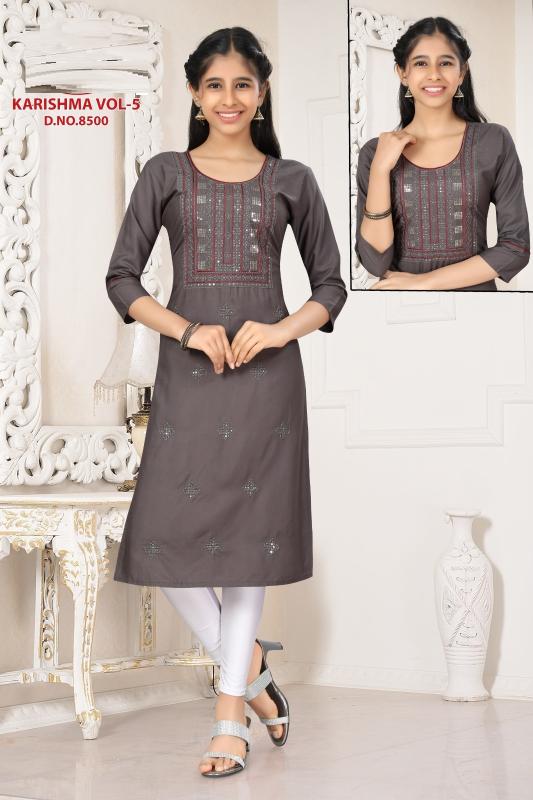 Karishma Vol 5 Rayon Kurti Kids Wear wholesale catalog