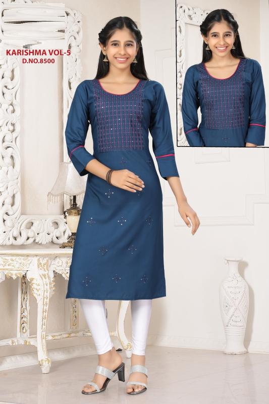 Karishma Vol 5 Rayon Kurti Kids Wear wholesale catalog