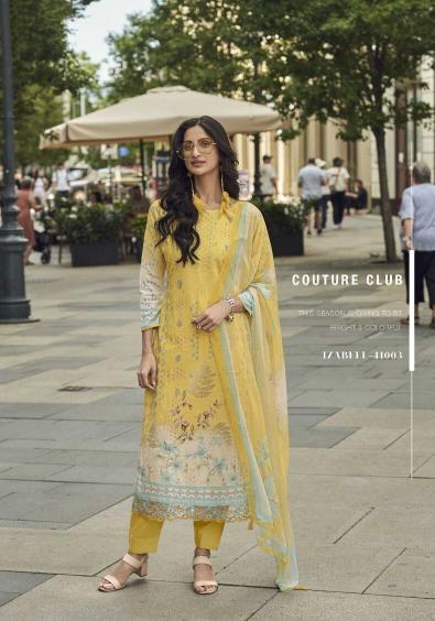 Kesar Izabell Linen Digital Printed Dress Material Wholesale catalog