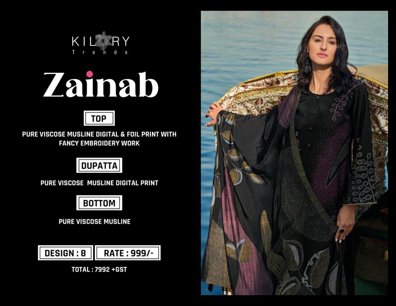 Kilory Zainab Digital Foil Printed Salwar Kameez wholesale catalog