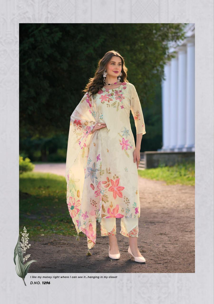 Lady Leela Rubina Vol 2 Digital Printed Kurti Pant With Dupatta wholesale catalog