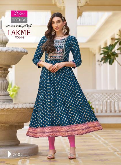 Lakme by Diya Trends Vol 2 Rayon Fancy Kurti wholesale catalog