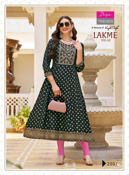 Lakme by Diya Trends Vol 2 Rayon Fancy Kurti wholesale catalog