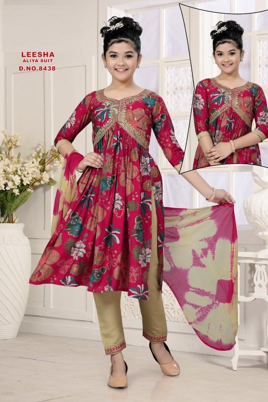 Leesha Aliya Suit 8438 Modal Printed Kids Wear wholesale catalog