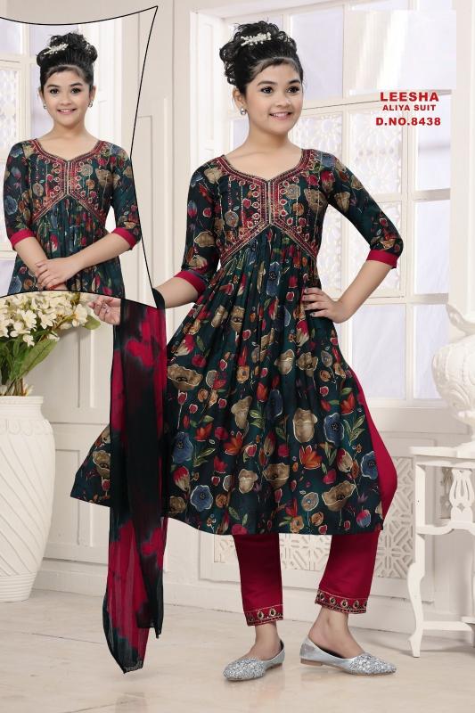 Leesha Aliya Suit 8438 Modal Printed Kids Wear wholesale catalog