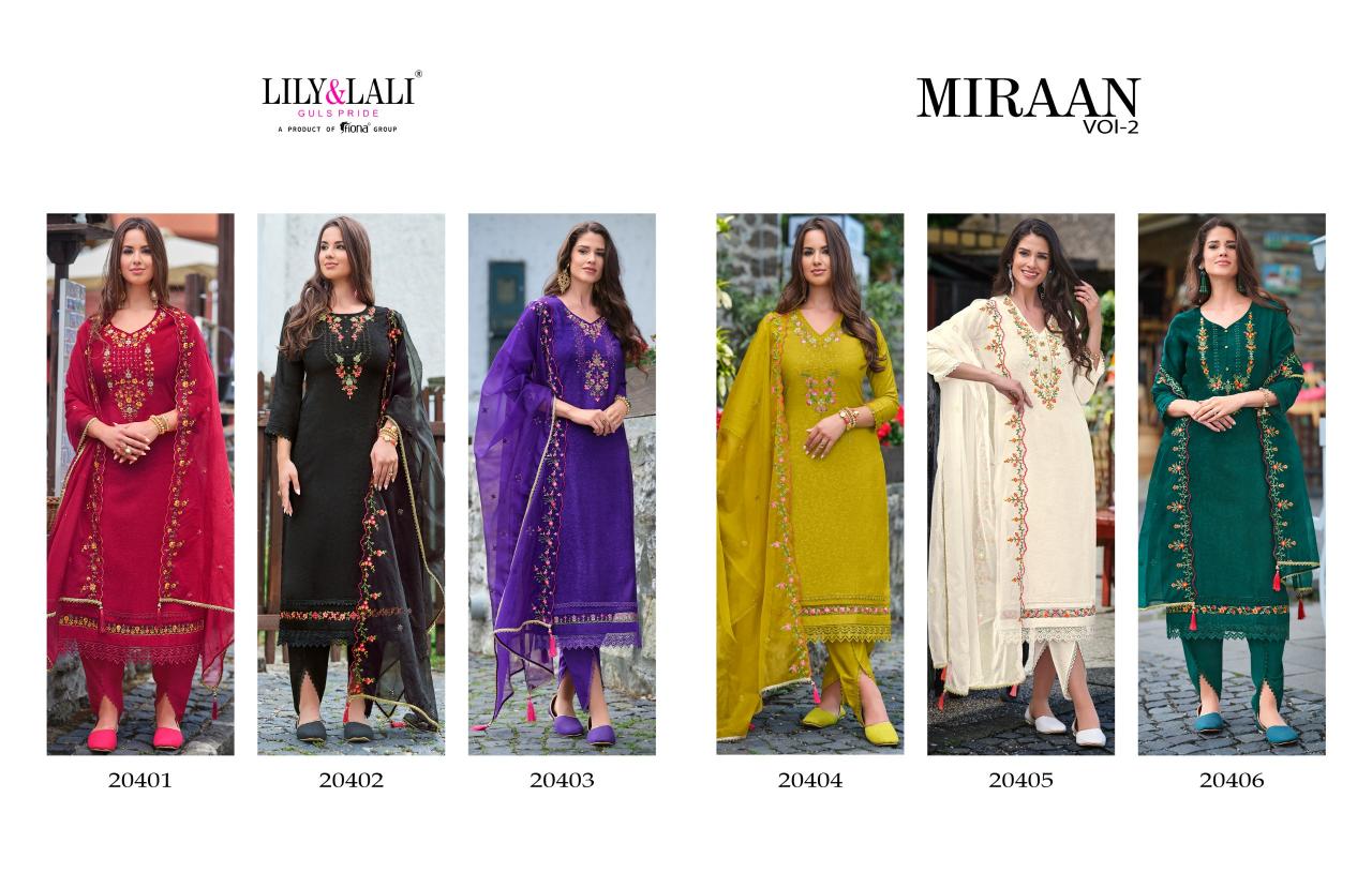 Lily And Lali Miraan Vol 2 Kurti Wholesale catalog