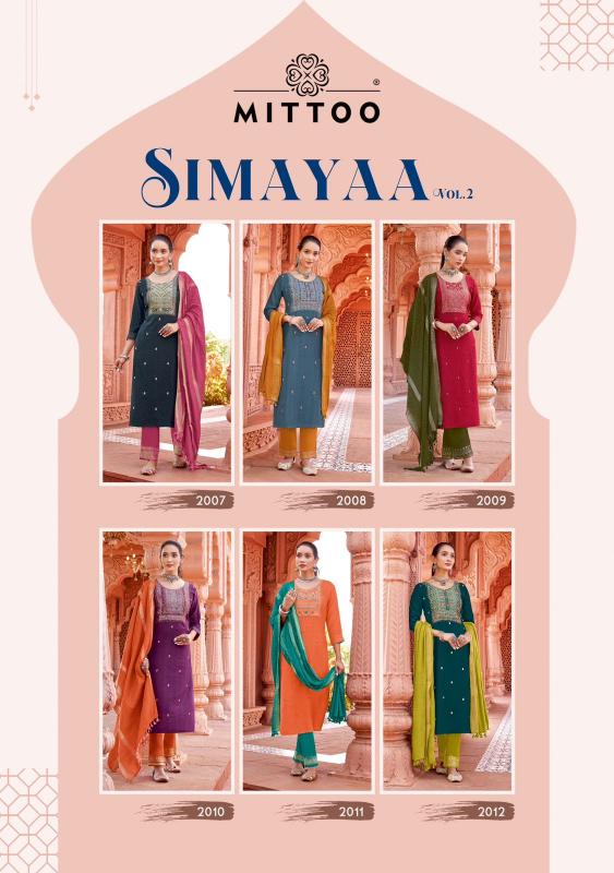 Mittoo Simayaa Vol 2 Viscose Kurti Bottom With Dupatta wholesale catalog