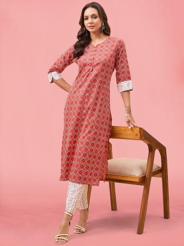 Navya 5 Casual Printed Cotton Kurti With Bottom wholesale catalog