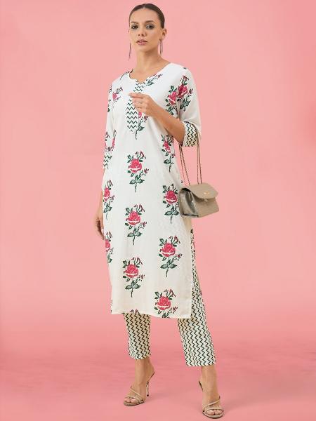 Navya 6 Casual Printed Cotton Kurti With Bottom wholesale catalog