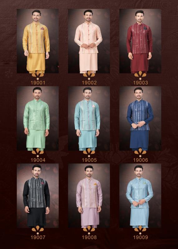 Outluk Wedding Collection Vol 19 Mens Kurta Pajama With Koti wholesale catalog