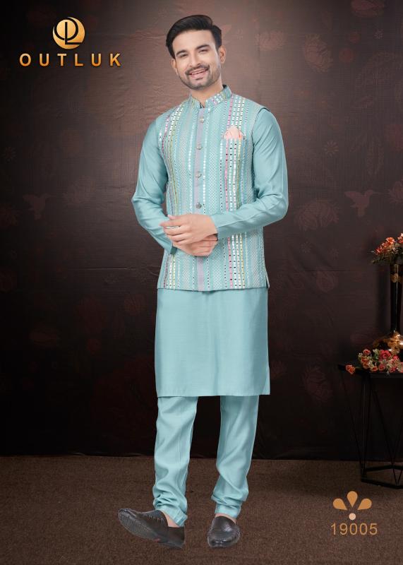 Outluk Wedding Collection Vol 19 Mens Kurta Pajama With Koti wholesale catalog