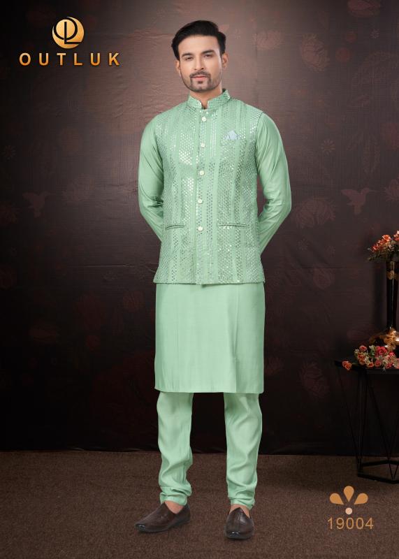 Outluk Wedding Collection Vol 19 Mens Kurta Pajama With Koti wholesale catalog