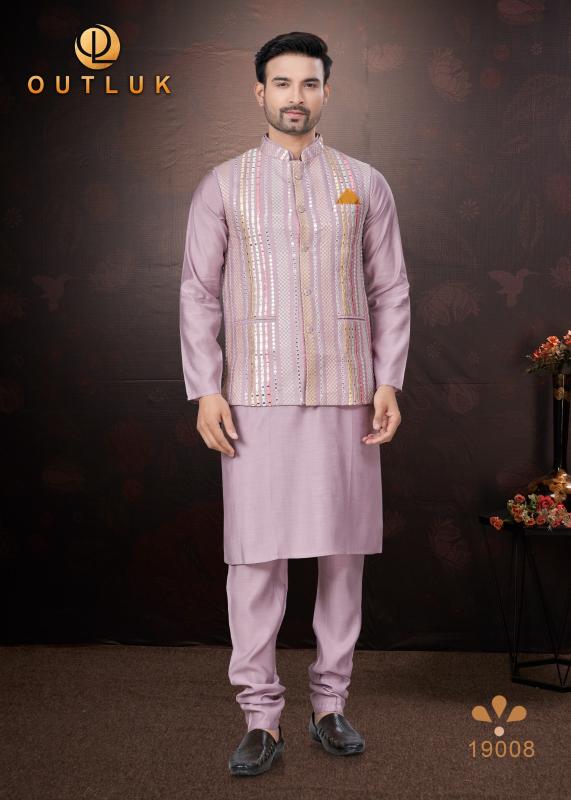 Outluk Wedding Collection Vol 19 Mens Kurta Pajama With Koti wholesale catalog