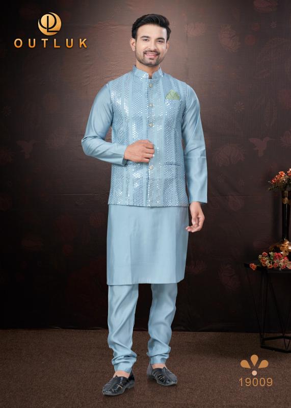 Outluk Wedding Collection Vol 19 Mens Kurta Pajama With Koti wholesale catalog