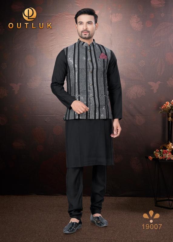 Outluk Wedding Collection Vol 19 Mens Kurta Pajama With Koti wholesale catalog