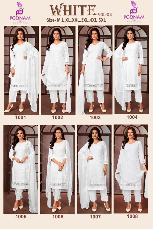 Poonam White Vol 2 Rayon Kurti wholesale catalog