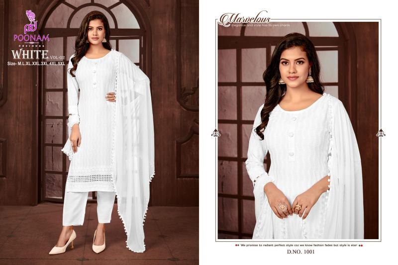 Poonam White Vol 2 Rayon Kurti wholesale catalog