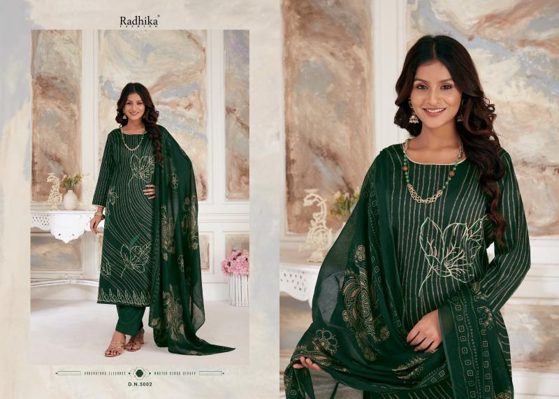 Radhika Azara Night Queen Cotton Dress Material Wholesale catalog