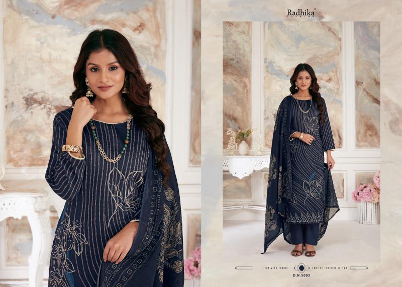 Radhika Azara Night Queen Cotton Dress Material Wholesale catalog