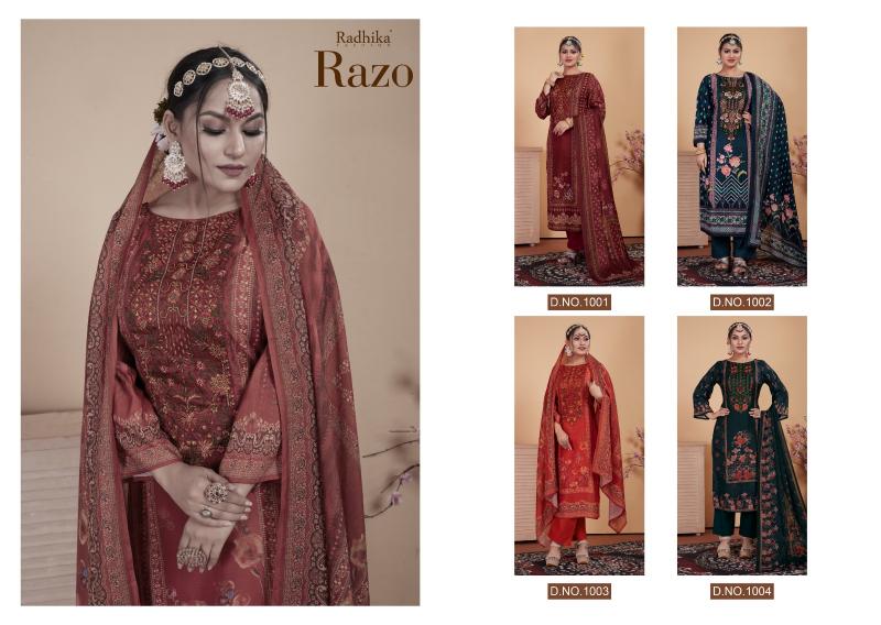 Radhika Azara Razo Digital Printed Dress Material Wholesale catalog