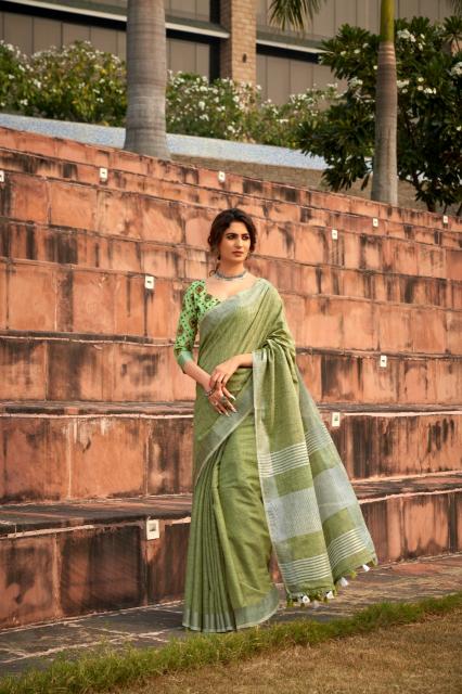 Rajyog Abhirupi surat linen sarees wholesalers Wholesale catalog