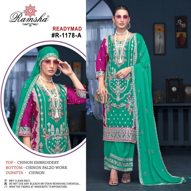 Ramsha R 1178 Nx Ready Made Pakistani Suits wholesale catalog