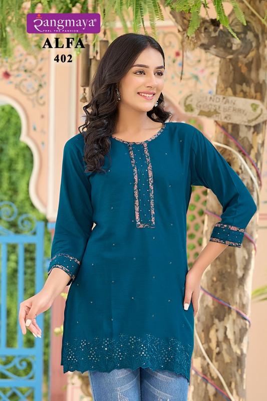 Rangmaya ALFA V-4 Kurti Wholesale catalog