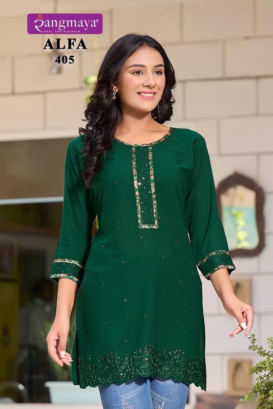 Rangmaya ALFA V-4 Kurti Wholesale catalog