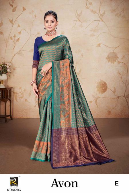 Ronisha Avon Banarasi Silk Designer Saree Wholesale catalog