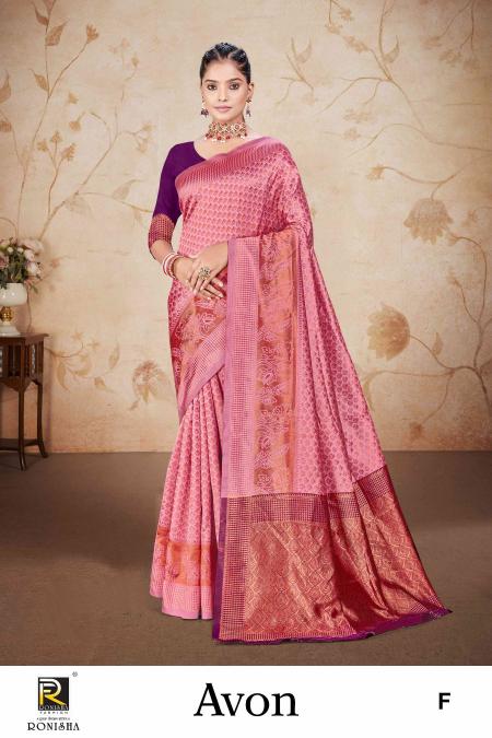 Ronisha Avon Banarasi Silk Designer Saree Wholesale catalog