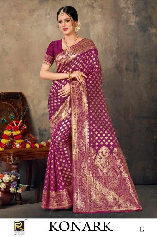 Ronisha Konark Banarasi Silk Designer best saree wholesaler in surat