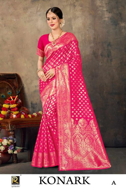 Ronisha Konark Banarasi Silk Designer best saree wholesaler in surat