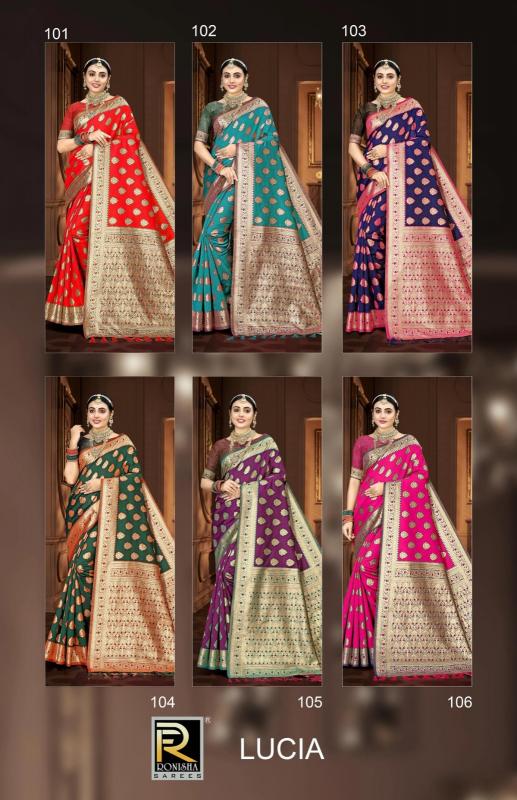 Ronisha Lucia Banarasi Silk Saree Wholesale catalog