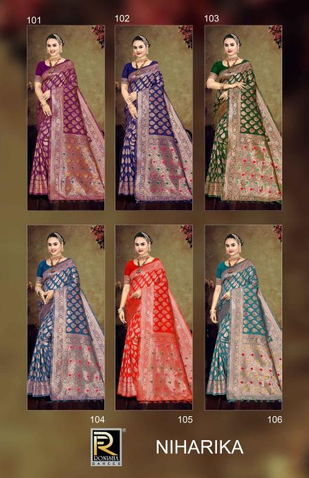 Ronisha NIHARIKA Banarasi Silk Saree Wholesale catalog