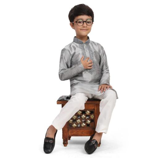 sabella dhupen silk Embroidery work kids kurta wholesale catalog