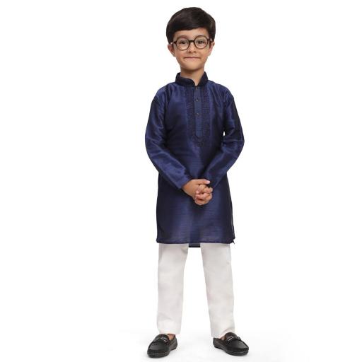 sabella dhupen silk Embroidery work kids kurta wholesale catalog